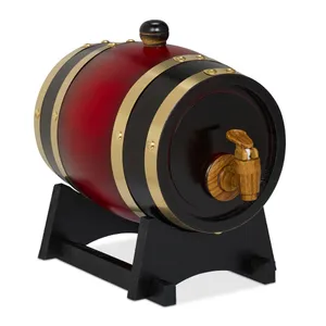 Drevený sud na uskladnenie alkoholu, RD49122 červená Drevený sud na uskladnenie alkoholu, RD49122 červená