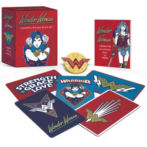 Running Press Wonder Woman Magnets, Pin, and Book Set Miniature Editions Running Press Wonder Woman Magnets, Pin, and Book Set Miniature Editions