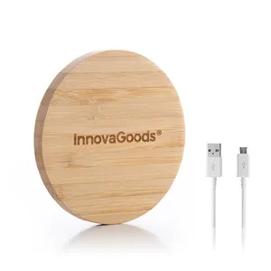 Bambusová bezdrôtová nabíjačka InnovaGoods 3115 pre Android a IOS Bambusová bezdrôtová nabíjačka InnovaGoods 3115 pre Android a IOS