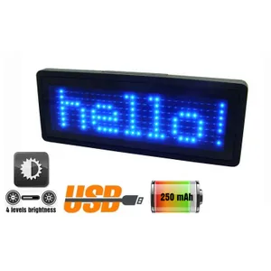 LED menovka programovateľná modrá 9,3 cm x 3,0 cm LED menovka programovateľná modrá 9,3 cm x 3,0 cm