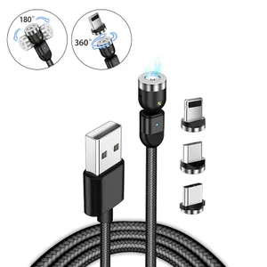 Magneticky nabijaci kabel univerzálny otočný USB kábel (Micro/ USB C/ iPhone) Magneticky nabijaci kabel univerzálny otočný USB kábel (Micro/ USB C/ iPhone)