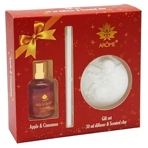 ARÔME Darčeková sada difuzéra 30 ml a vonného ílu, Apple and Cinnamom ARÔME Darčeková sada difuzéra 30 ml a vonného ílu, Apple and Cinnamom