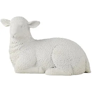 LENE BJERRE Semina Ovečka ležiaca biela, 13 × 8 cm LENE BJERRE Semina Ovečka ležiaca biela, 13 × 8 cm