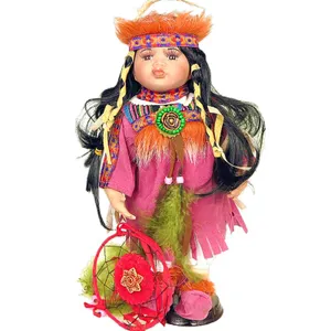 TFT D-5511 porcelain Doll Pocahontas, 33cm TFT D-5511 porcelain Doll Pocahontas, 33cm