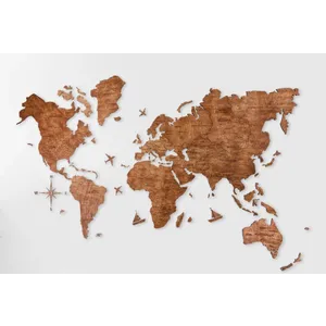 Obraz na stenu mapa sveta - Farba dub 200 cm x 120 cm Obraz na stenu mapa sveta - Farba dub 200 cm x 120 cm