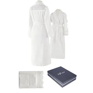 Soft Cotton Darčeková súprava dámskeho županu Queen s uterákom a osuškou, smotanová, L Soft Cotton Darčeková súprava dámskeho županu Queen s uterákom a osuškou, smotanová, L