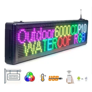 Outdoor vodeodolná Wifi LED svetelná tabula 7 farebná RGB - 103cm x 23cm Outdoor vodeodolná Wifi LED svetelná tabula 7 farebná RGB - 103cm x 23cm