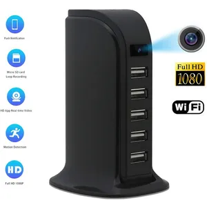 USB napájací adaptér 5-port s Wi-Fi FULL HD spy kamerou + 16GB pamäť USB napájací adaptér 5-port s Wi-Fi FULL HD spy kamerou + 16GB pamäť