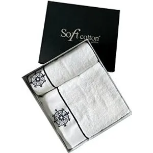 Soft Cotton – Darčeková súprava uterák a osuška Marine Lady, 2 ks, biela Soft Cotton – Darčeková súprava uterák a osuška Marine Lady, 2 ks, biela