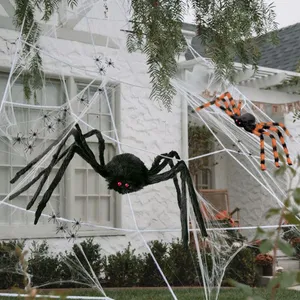 Pavúčia sieť veľká pavučina SET + 2x XXL pavúci (Halloween dekorácia) + 20x mini pavúci Pavúčia sieť veľká pavučina SET + 2x XXL pavúci (Halloween dekorácia) + 20x mini pavúci