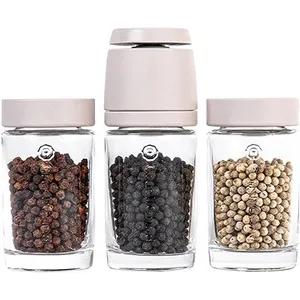 .pepper..field Mlynček na korenie CrushGrind so 2-sklenenými zásobníkmi a 3× 50 g korenia .pepper..field Mlynček na korenie CrushGrind so 2-sklenenými zásobníkmi a 3× 50 g korenia