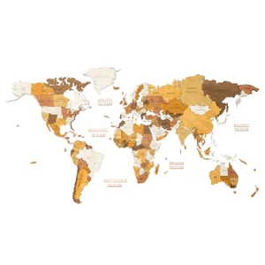 Nástenná mapa sveta na stenu 4D drevená - cestovateľské mapy z dreva 120x70cm - ORIGINAL Nástenná mapa sveta na stenu 4D drevená - cestovateľské mapy z dreva 120x70cm - ORIGINAL