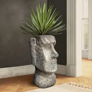 Kvetináč hlava z cementu - Črepník v tvare kamennej sochy - 40cm Kvetináč hlava z cementu - Črepník v tvare kamennej sochy - 40cm