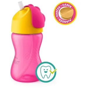 Philips AVENT Hrnček s ohybnou slamkou 300 ml dievča + darček Petite & Mars miska 6m+ Philips AVENT Hrnček s ohybnou slamkou 300 ml dievča + darček Petite & Mars miska 6m+