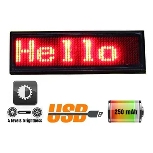 LED programovateľná menovka červená 9,3 cm x 3,0 cm LED programovateľná menovka červená 9,3 cm x 3,0 cm